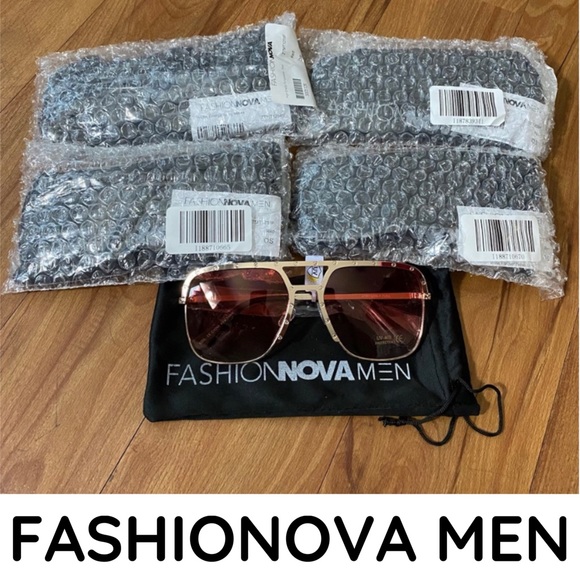 Fashion Nova Men Handid Energy Sunglasses (Red) 100% UV Protection (Unisex) - Picture 1 of 14